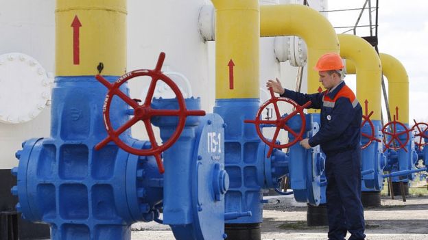 Gasoducto a su paso por Ucrania