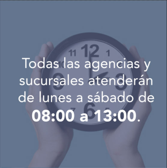 Lee más sobre el artículo Bancos atenderán de 8 a 13 horas en sucursales y agencias