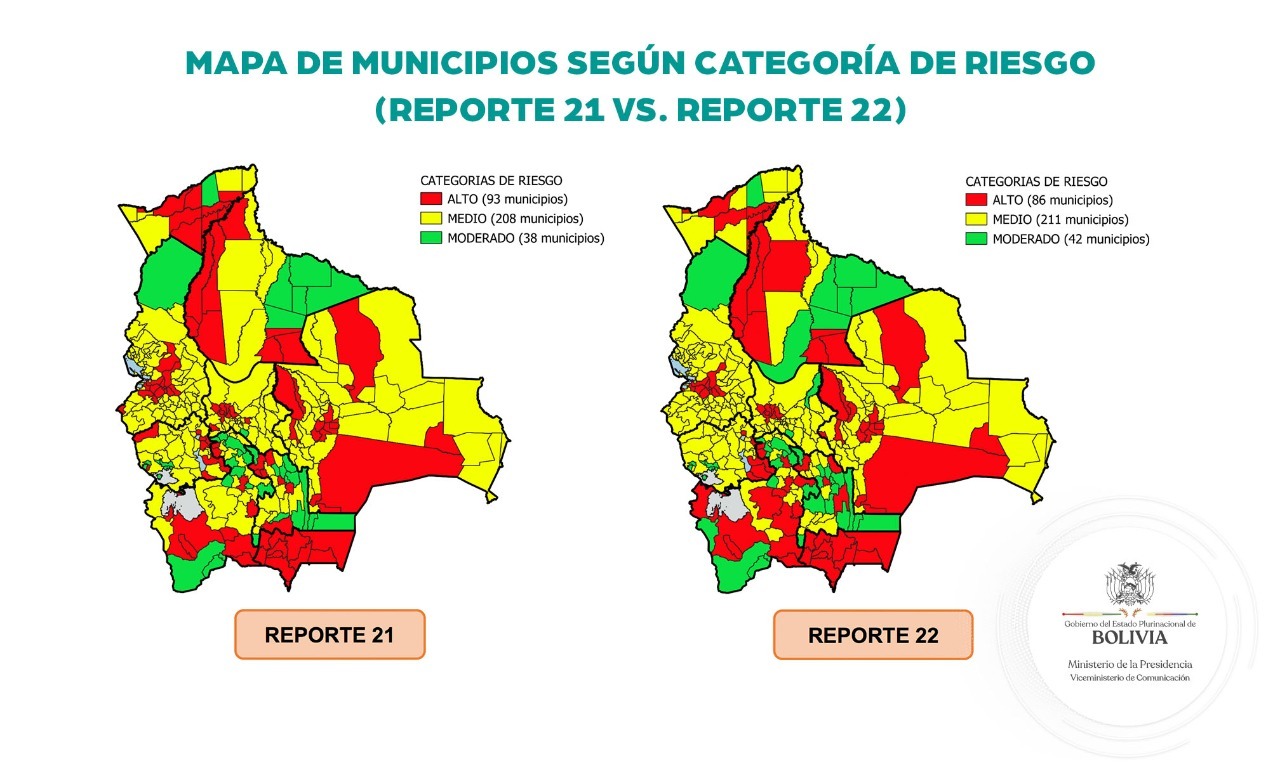 Lee más sobre el artículo Bolivia inicia nueva etapa de posconfinamiento con 86 municipios en riesgo alto por Covid-19