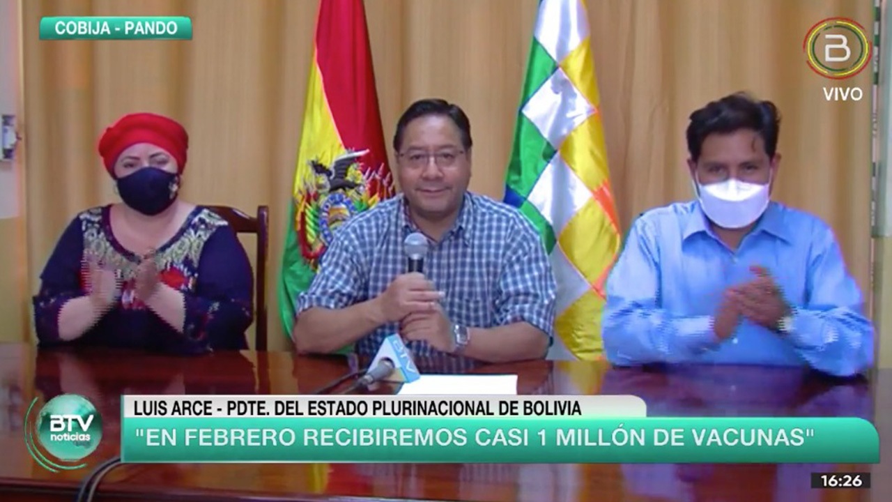 Lee más sobre el artículo Arce anuncia llegada de un millón de vacunas Oxford en febrero