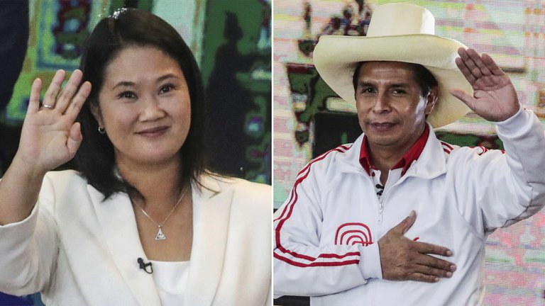 Lee más sobre el artículo Ballotage en Perú: con el 92% de las actas procesadas, Keiko Fujimori se impone a Pedro Castillo por escaso margen