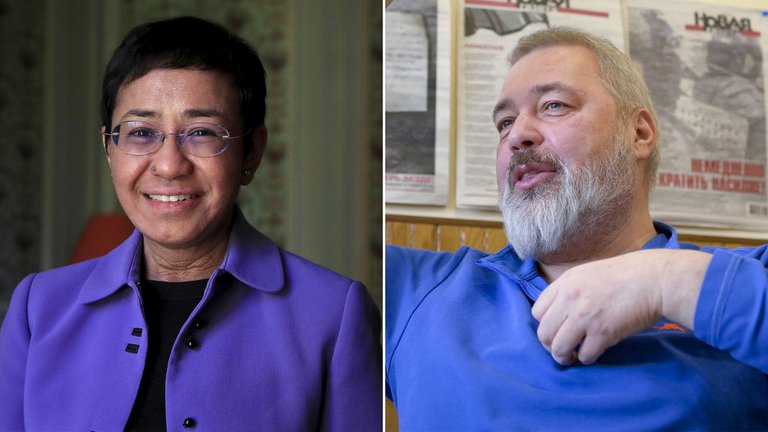 Lee más sobre el artículo El Premio Nobel de la Paz fue otorgado a los periodistas Maria Ressa y Dmitry Muratov de Filipinas y Rusia