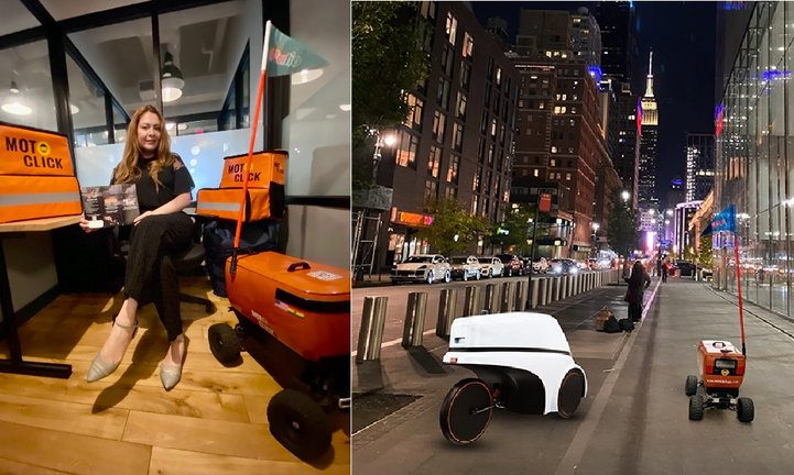 Lee más sobre el artículo Emprendedores bolivianos buscan revolucionar el delivery en Nueva York con sus robots Motoclick RD2