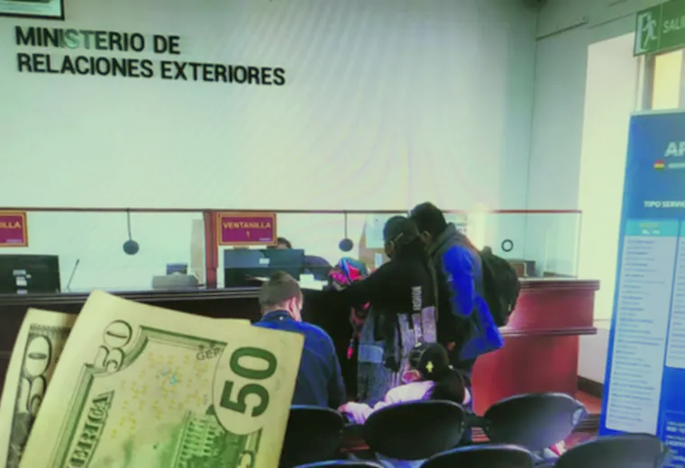 Lee más sobre el artículo En tiempo de escasez, la Cancillería de Bolivia solo acepta pago en dólares en varios trámites